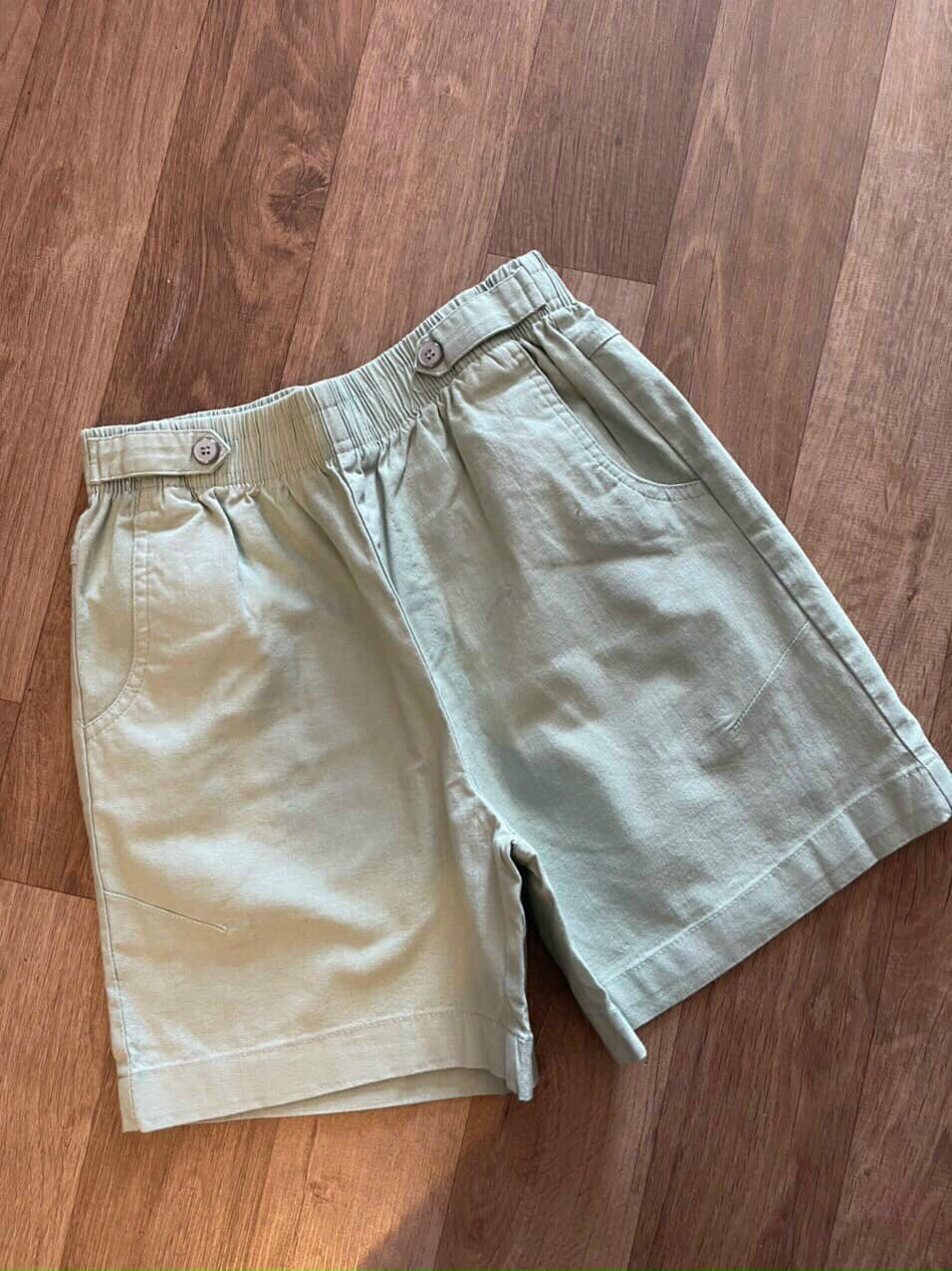 Short lưng thun chất kaki thun co giãn