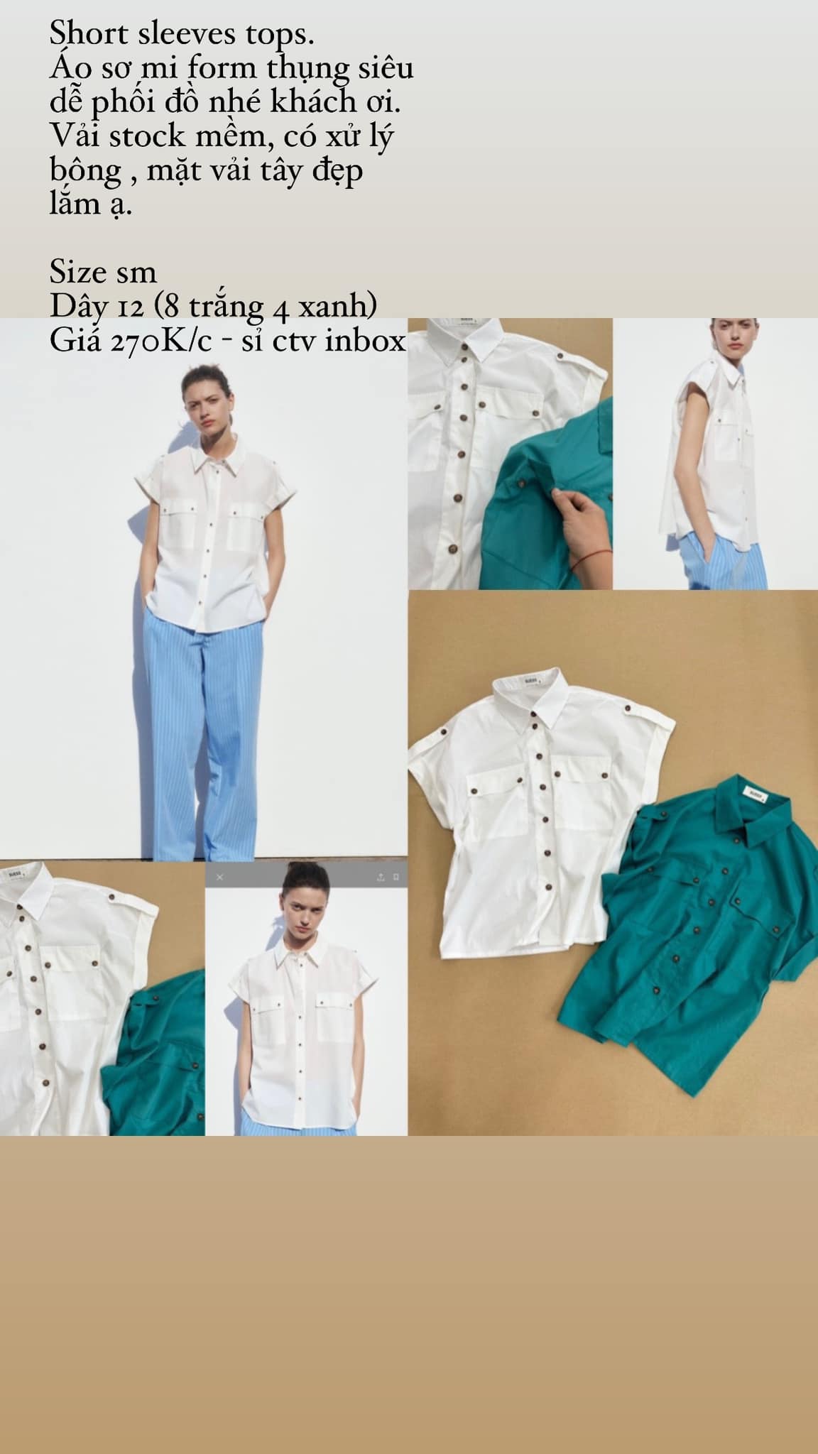 Short sleeves tops.