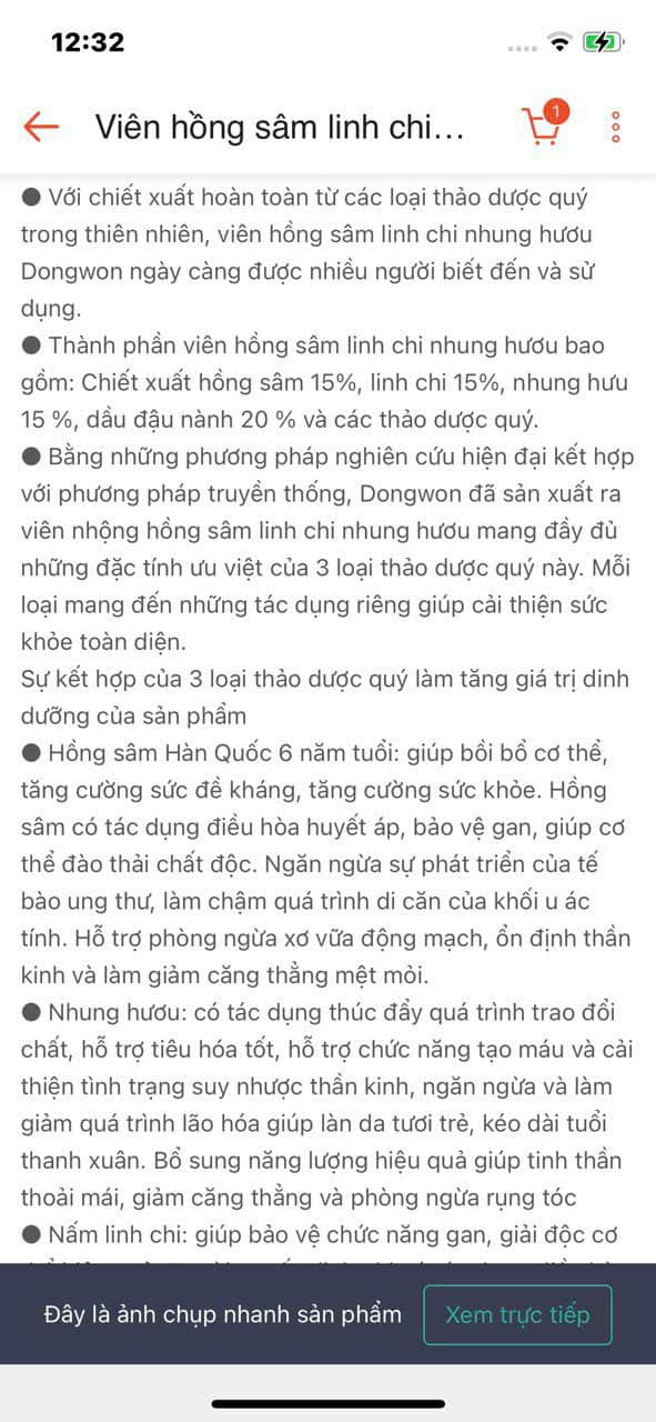 Viên hồng sâm linh chi nhung hươu 60 viên Dongwon
