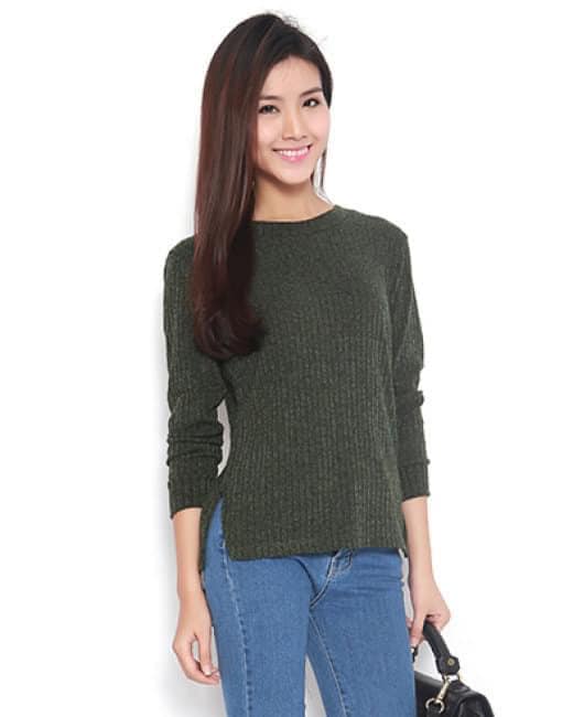Áo len Massimo Dutty màu xanh rêu xuất xịn