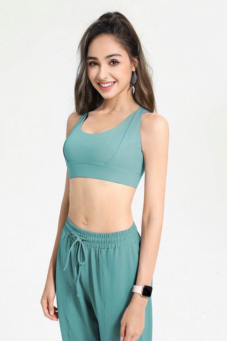 Bộ jogger bra chéo cài sau