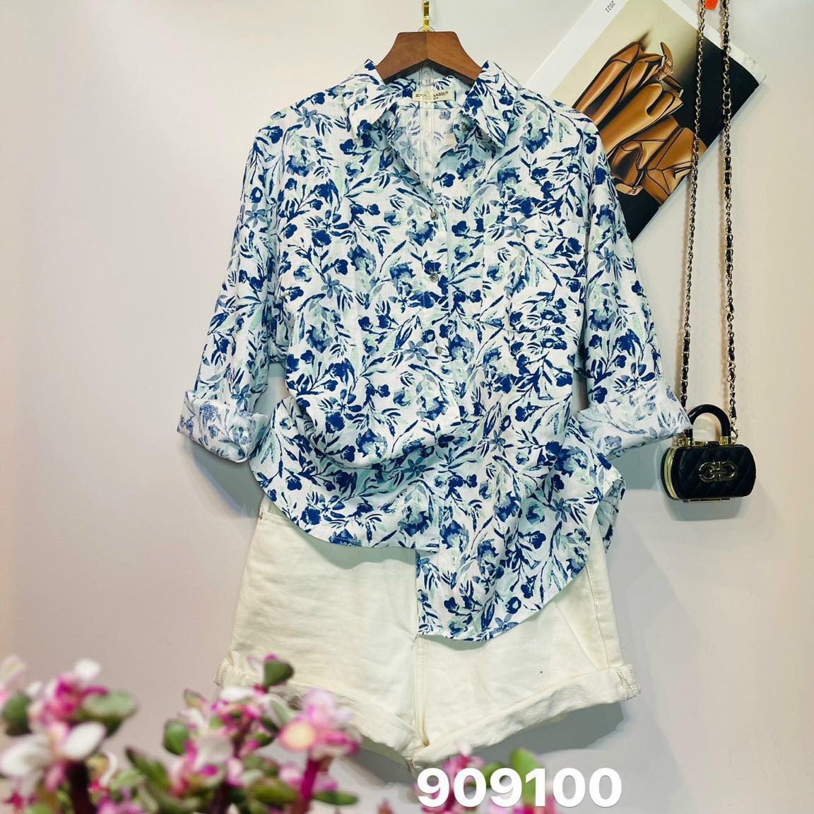 Áo somi linen bông