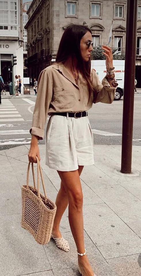 set short  Linen