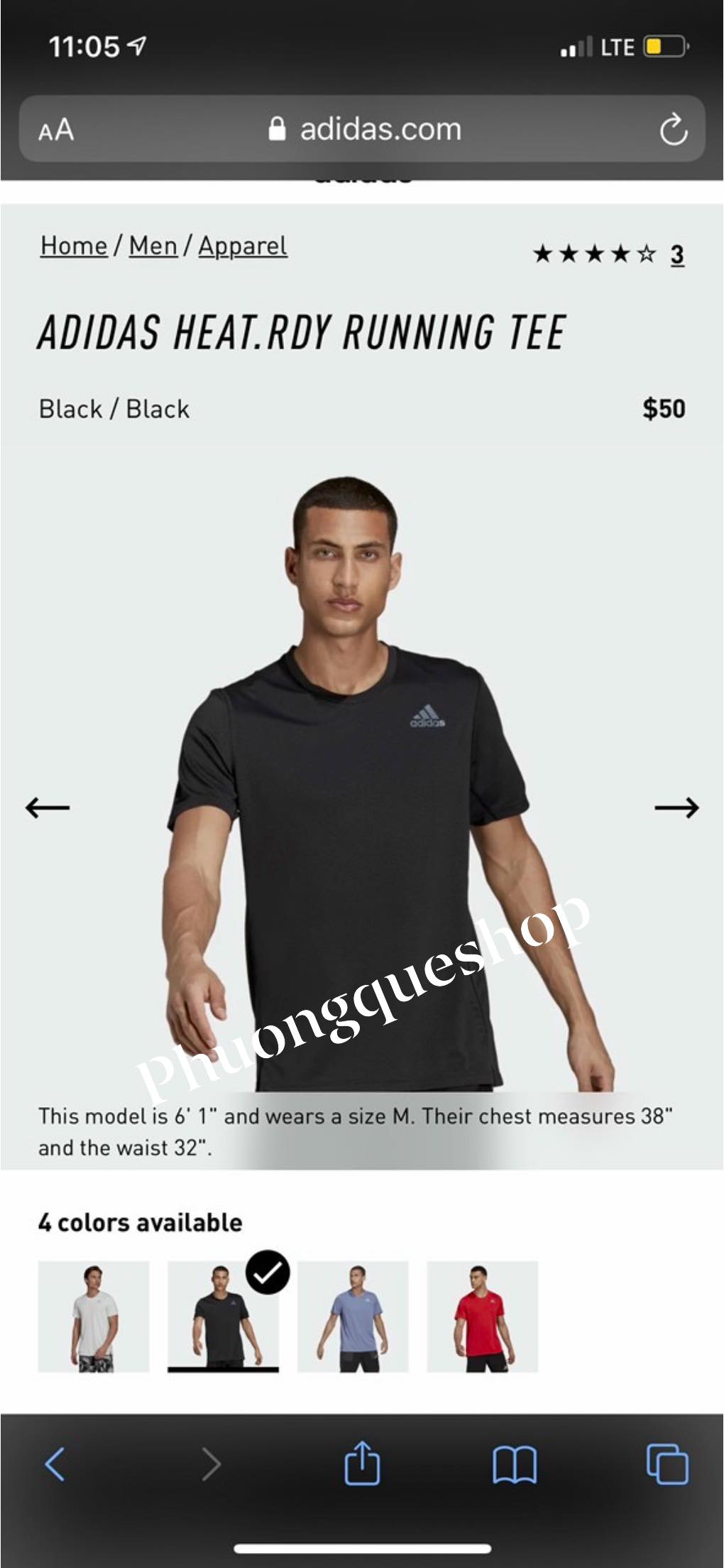 MEN ADIDAS HEAT. RDY RUNNING TEE
