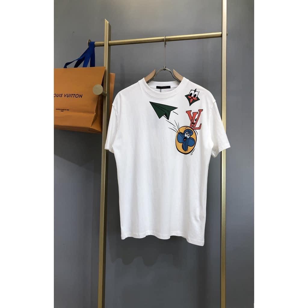 Áo thun tay ngắn cổ tròn thời trang nữ cao cấp LouisVuitton LV sành điệu,