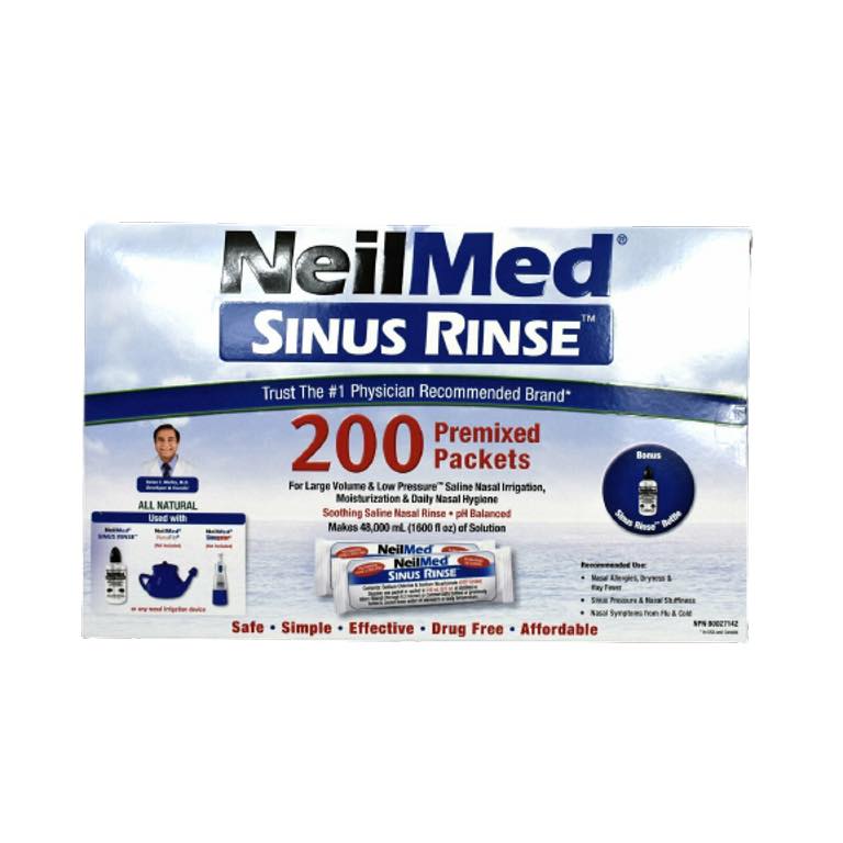 BỘ RỬA MŨI NEILMED SINUS RINSE 200gói giá 680K/ set - Hàng chính hãng từ Canada