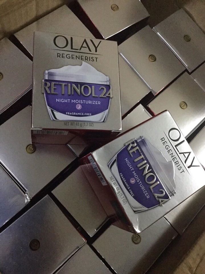 Kem trắng sáng và cấp ẩm da Olay Regenerist Retinol 24 Night Moisturizer Fragrance-Free 48g (dùng ban đêm)