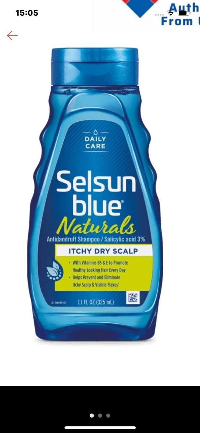 Dầu gội giảm gàu và nấm da đầu Selsun Natural itchy dry scalp selsun Mỹ
