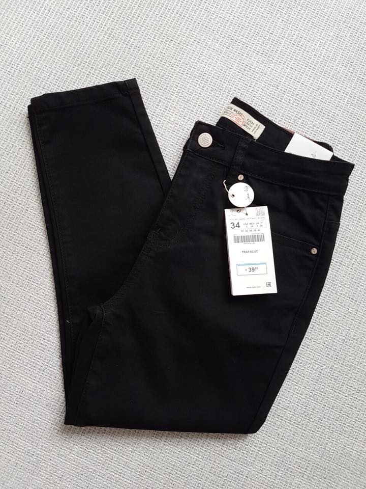 Quần 8 tất zara chất jean đen mịn co giãn thoải mái