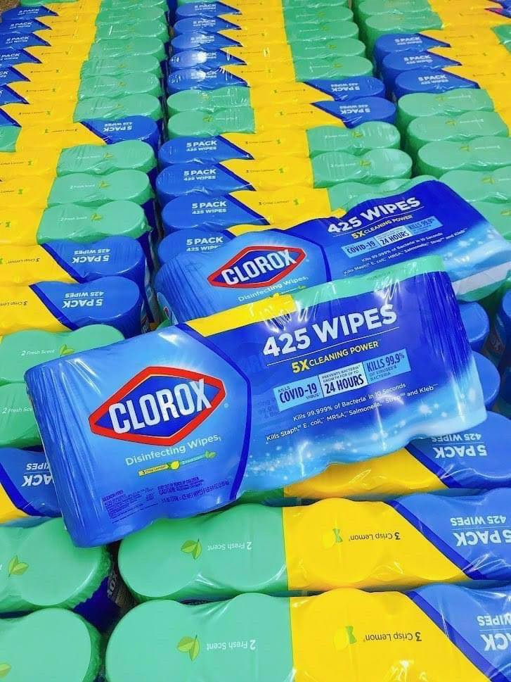 KHĂN GIẤY ƯỚT CHUYÊN DỤNG CLOROX DIỆT VI KHUẨN VIRUS 99.9%
