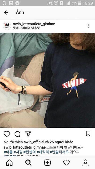 T-shirt #swib xuất hàn form unisex