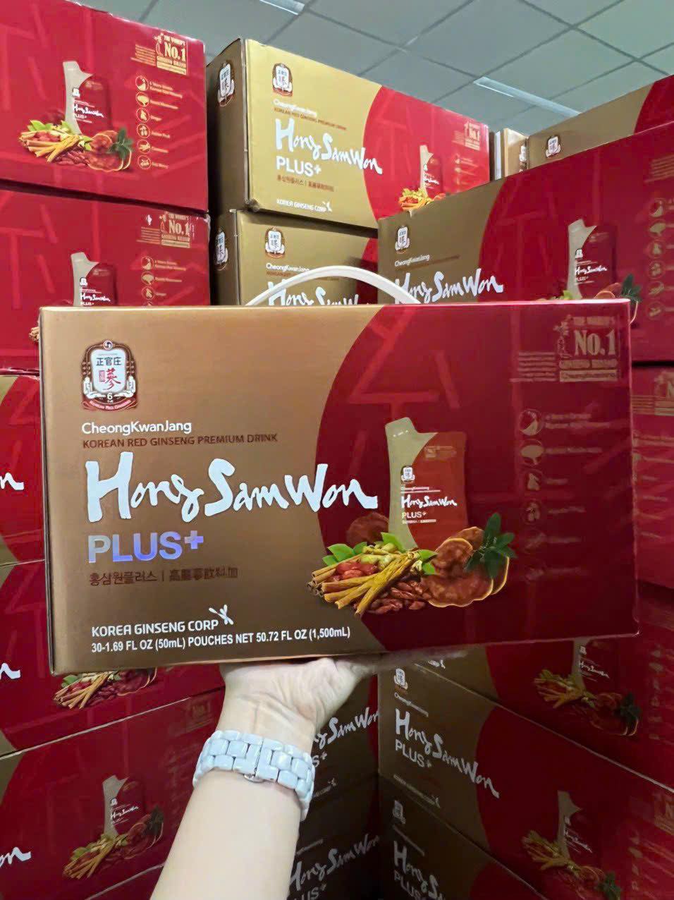 Nước hồng sâm HONG SAM WON PLUS hộp 30 gói 50ml