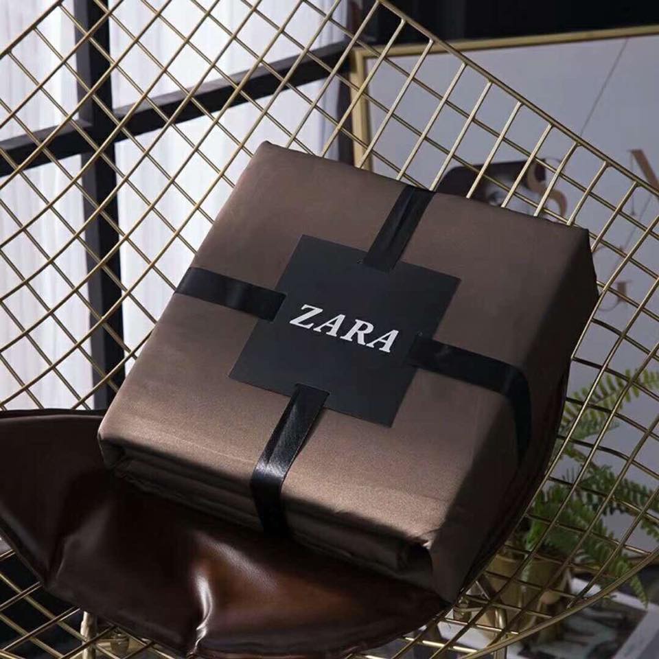 Bộ ga giường *zara* chất satin mịn mát