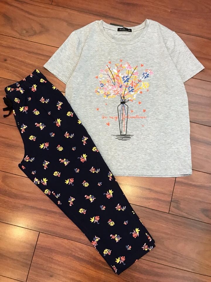 Bộ đồ mặc nhà 100% cotton - sz SML mgiá 220K/ bộ