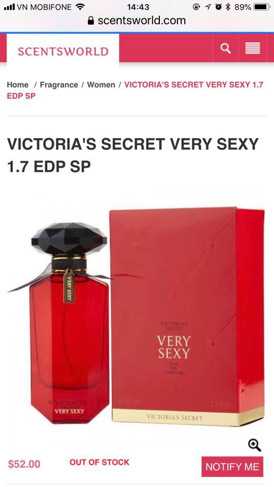 Nước hoa Victoria's Sexy Very Sexy Eau De Parfum