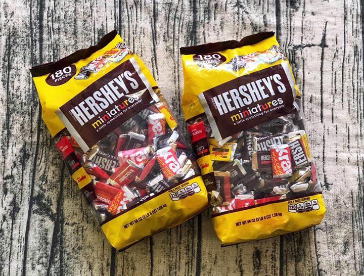 HERSHEY'S MINIATURES SOCOLA 4 LOẠI MỸ , bịch 1.58kg