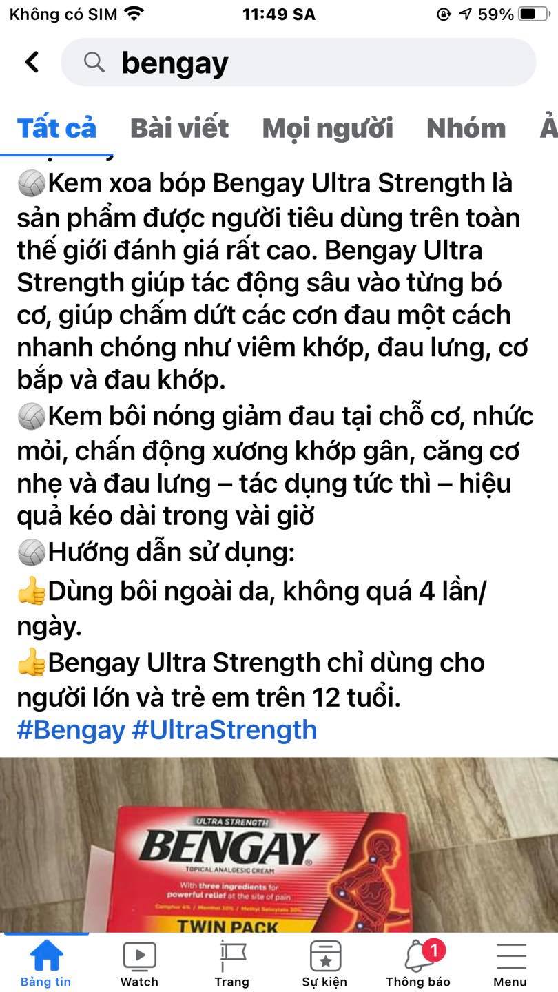 Bengay mỹ