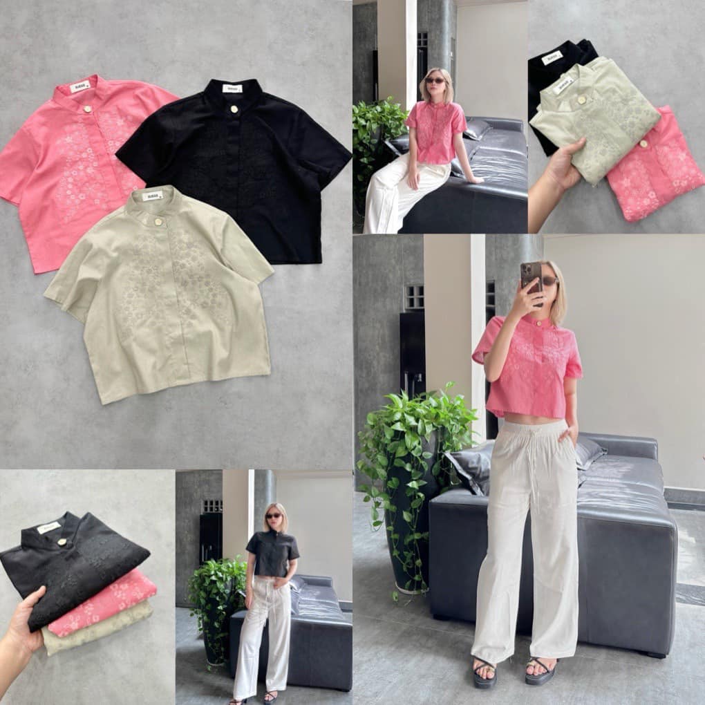 Linen embroidered