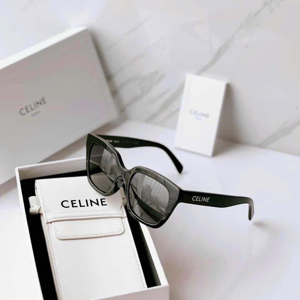 #CELINE Cl40198f_01a_Butterfly_Sunglasses_In_Black , white & Pin