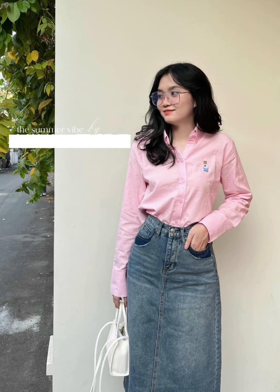 Sơ mi thêu gấu whoau