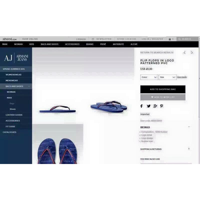 Dép ARMARNI EXCHANGE