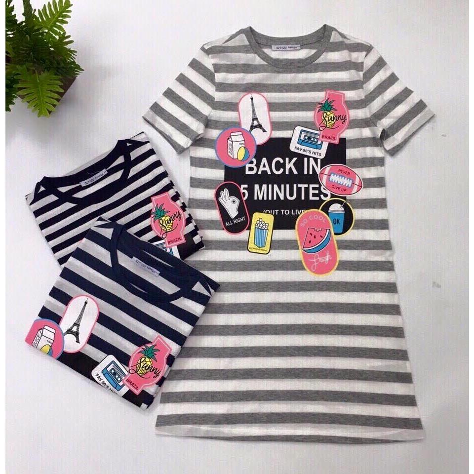 Đầm thun cotton form suôn