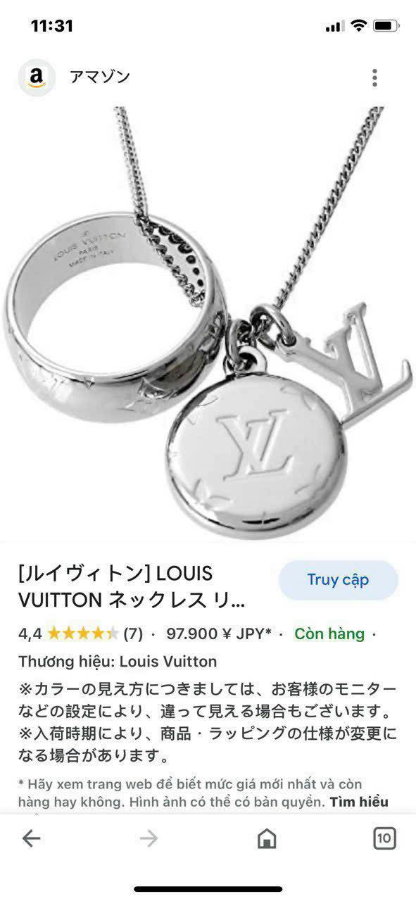 Bộ dây chuyền LV 2 in 1 - LV AUTH