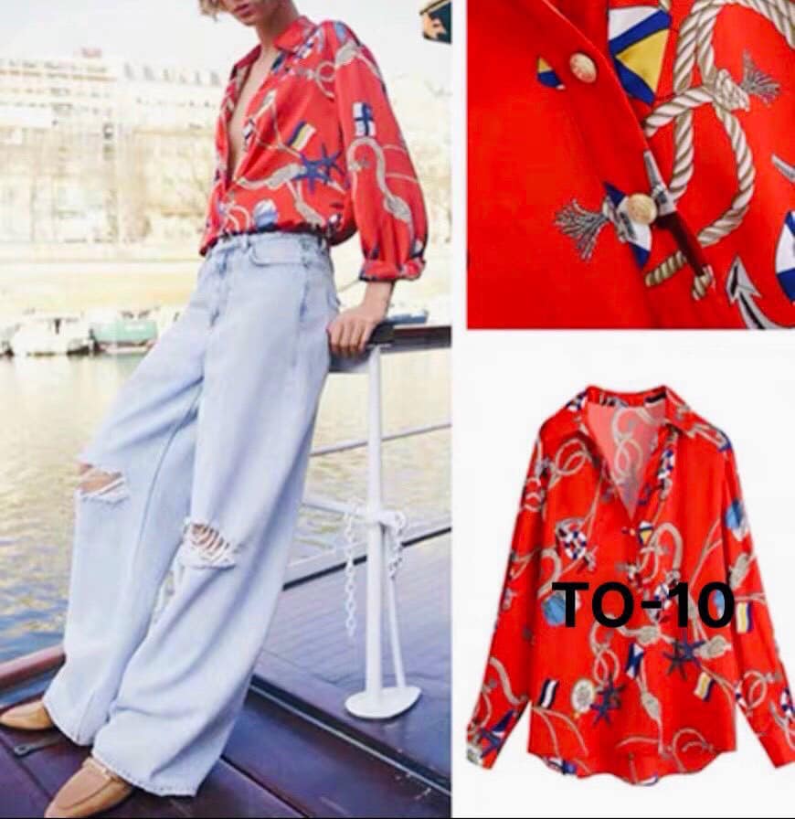Sơ mi voan %Zara, %CK… nhiều hoạ tiết .