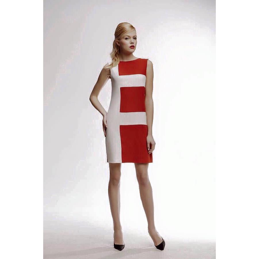 Đầm color block Hàng xuất chuẩn