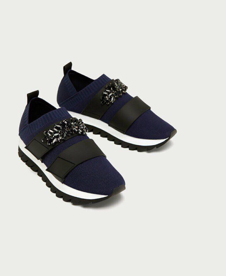 Zara beaded stretch sneaker