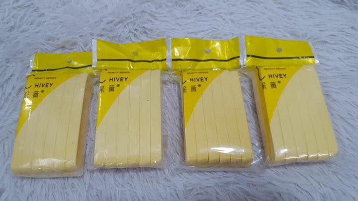 Bông rửa mặt dạng que nén khô Hivey Nhật