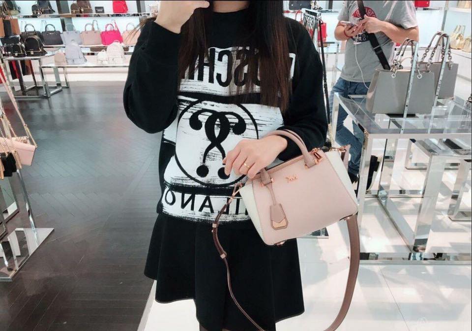 MK Nolita Muni Leather Messenger Bag