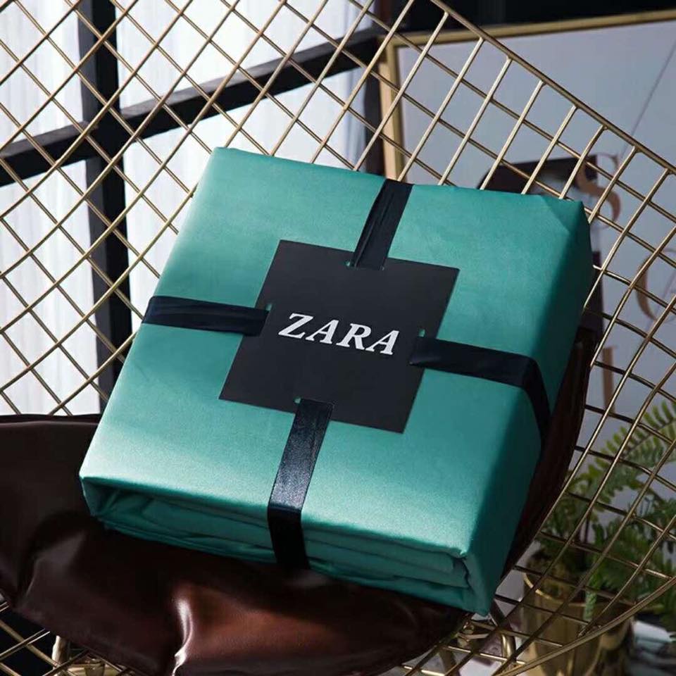 Bộ ga giường *zara* chất satin mịn mát