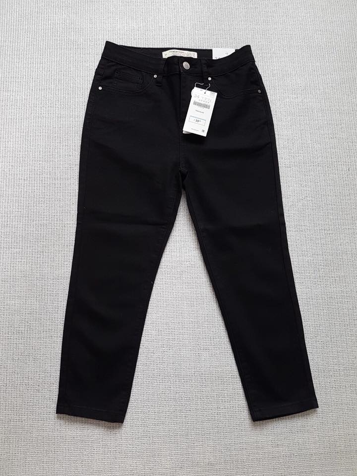 Quần 8 tất zara chất jean đen mịn co giãn thoải mái