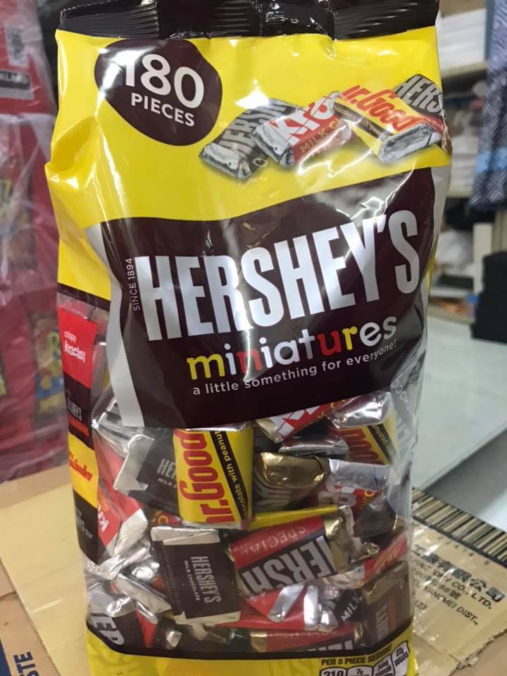 HERSHEY'S MINIATURES SOCOLA 4 LOẠI MỸ , bịch 1.58kg
