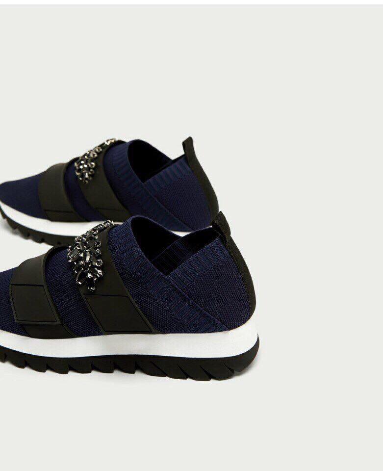 Zara beaded stretch sneaker