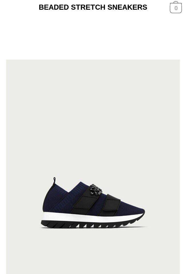 Zara beaded stretch sneaker