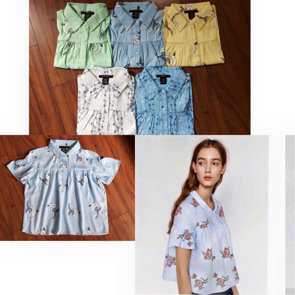 Áo sơmi tay loe linen