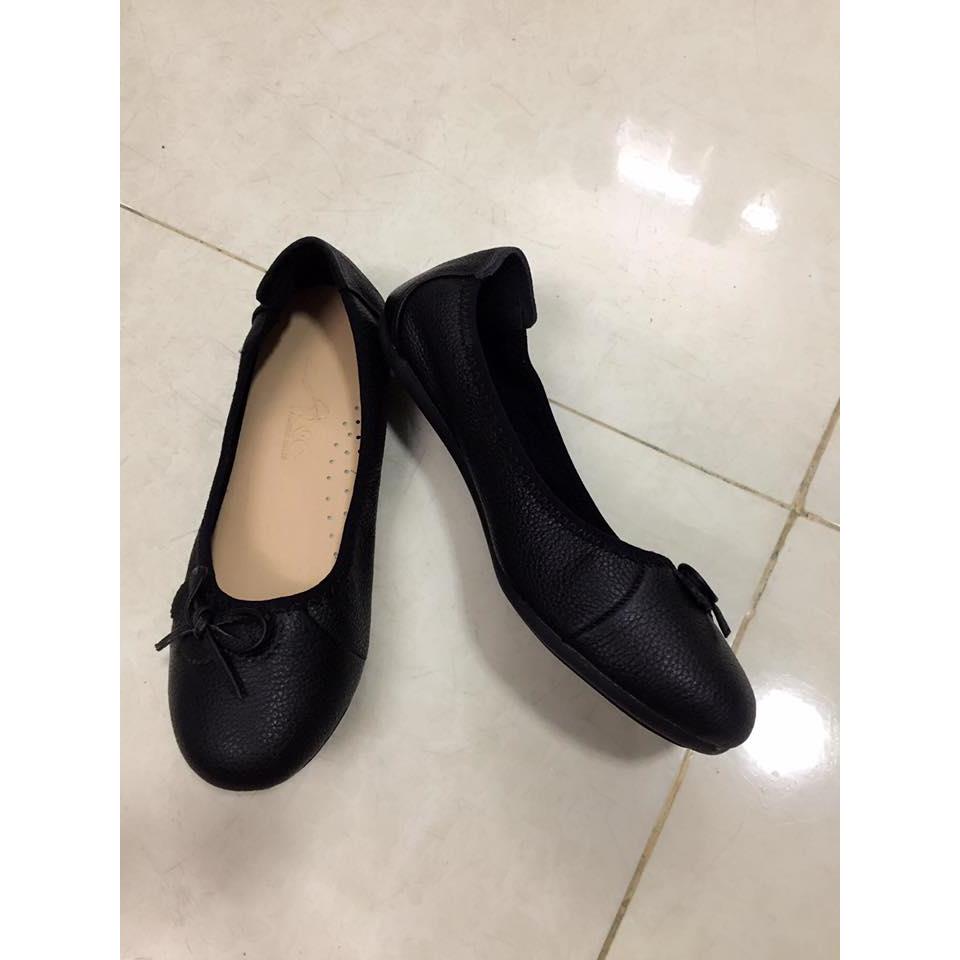 Giày búp bê gắn nơ nhỏ xinh