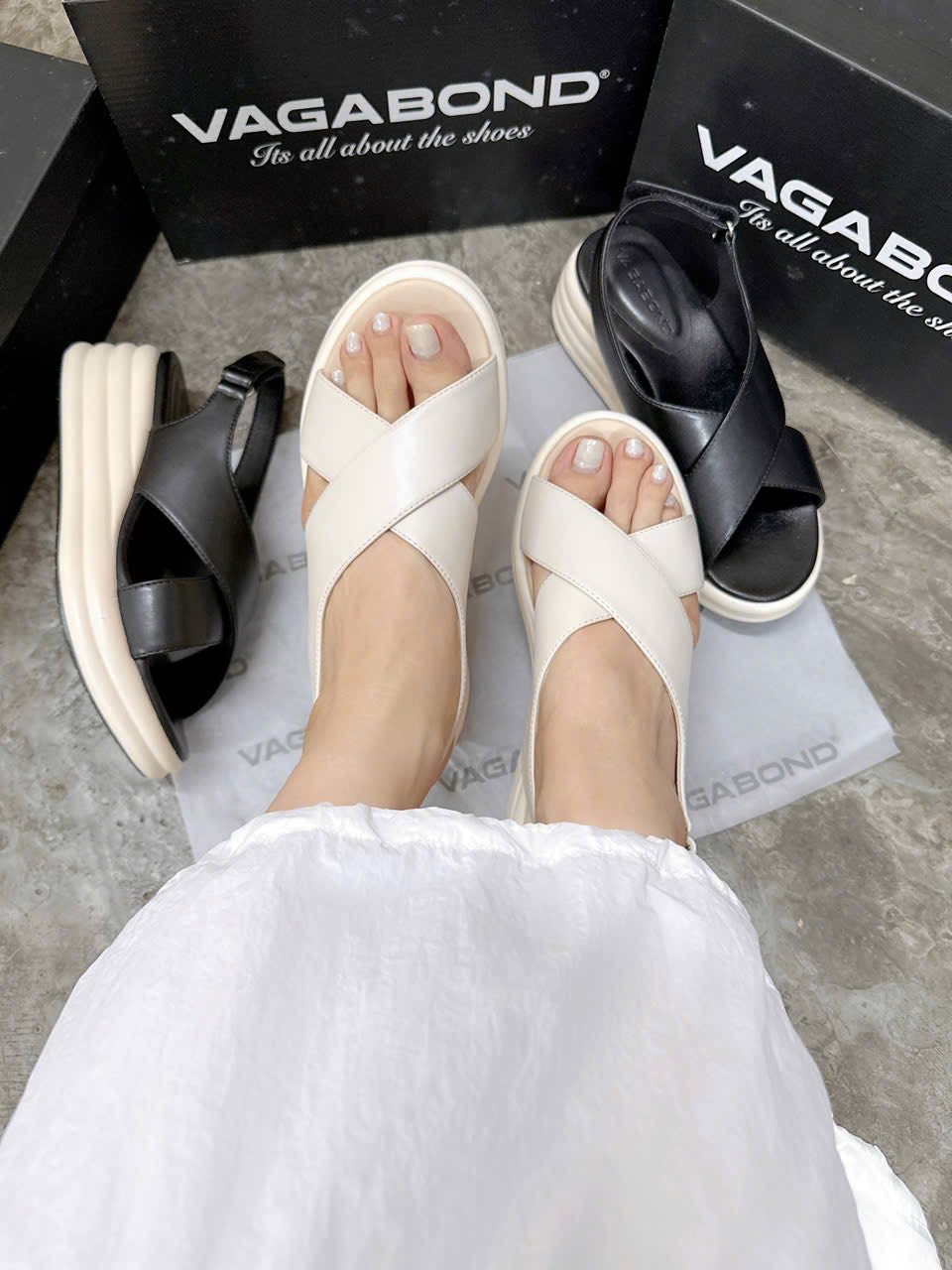Giày Vagabond sandal da microfiber