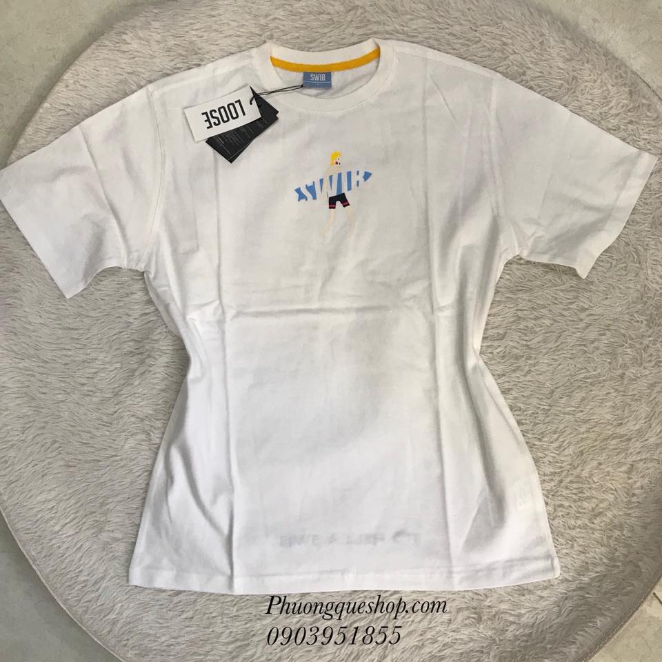 T-shirt #swib xuất hàn form unisex rộng