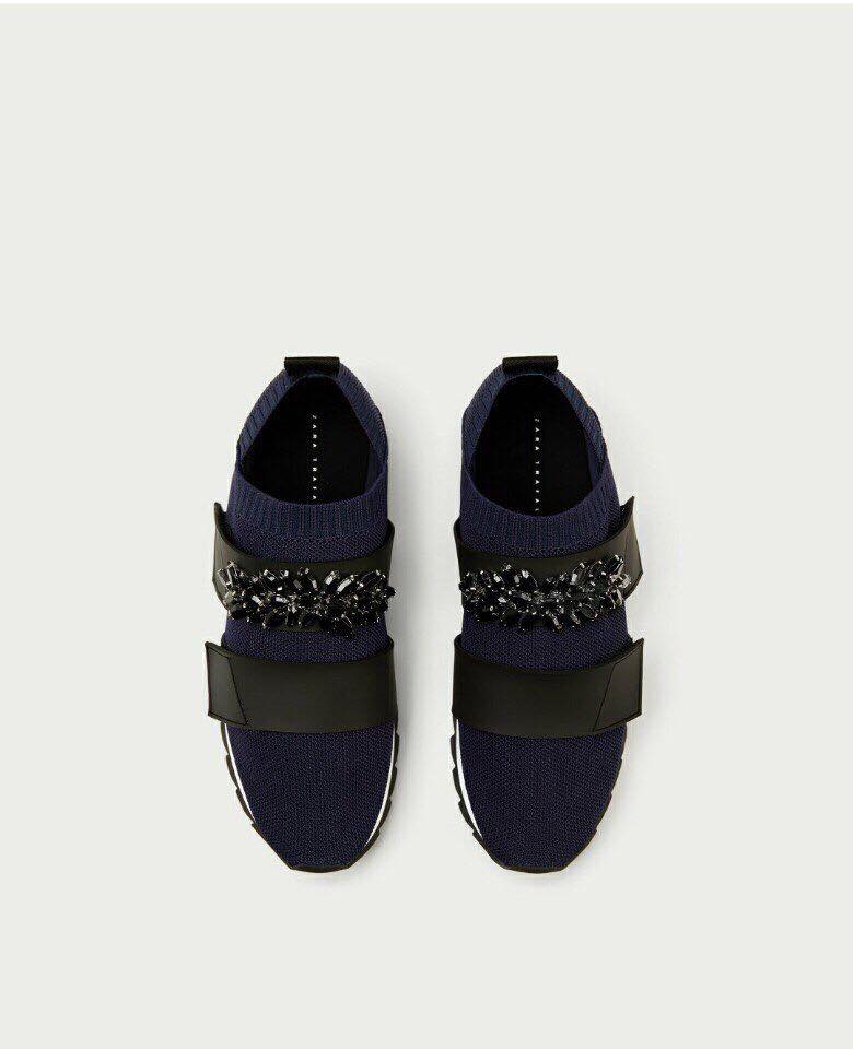 Zara beaded stretch sneaker