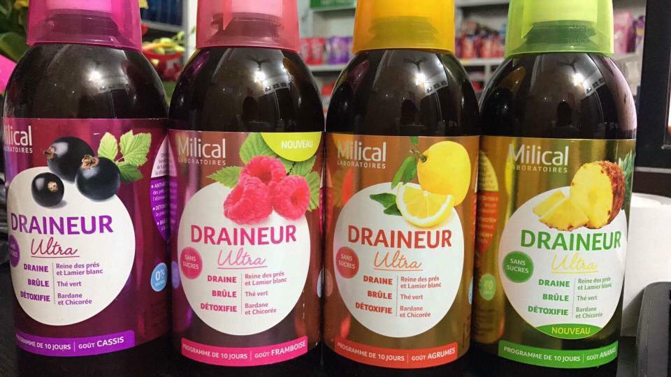 Detox nước của Pháp vừa về thêm mùi cam và dứa, mâm xôi,