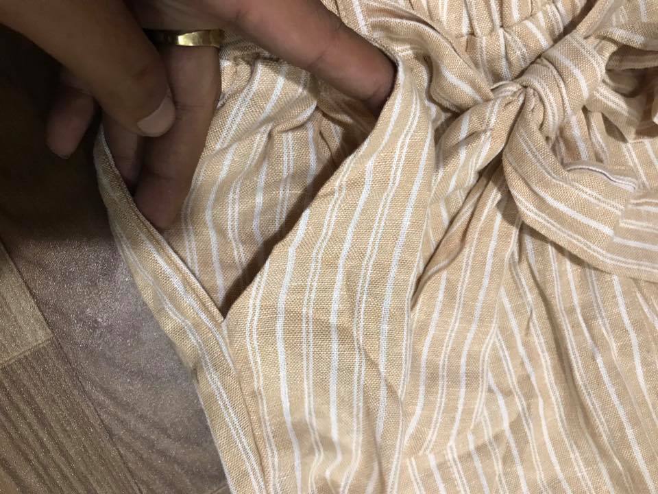 Jumsuit hàng xuất dư chất linen