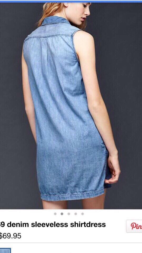 Đầm denim cổ sơmi