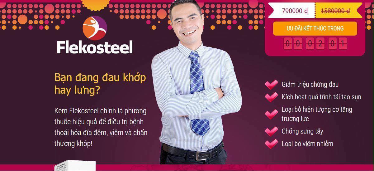 FLEKOSTEEL điều trị viêm cơ xương khớp