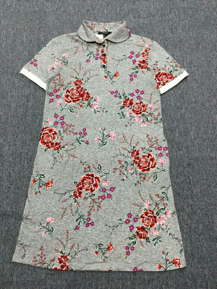 Đầm thun coton cổ sơmi