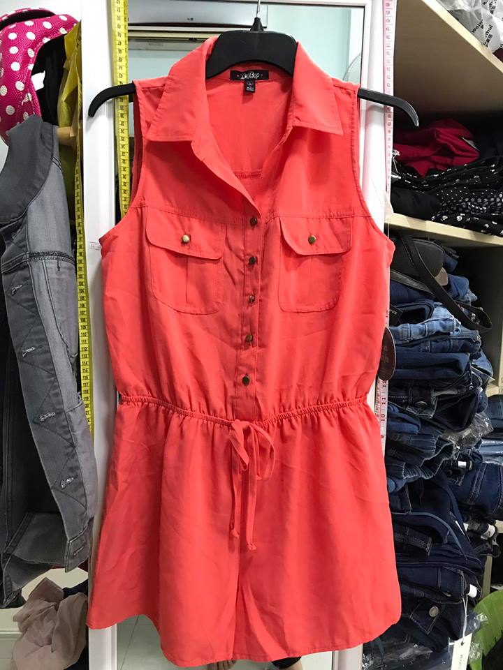 Jumsuit sơmi vải lanh ( ko phải vải toan nha)