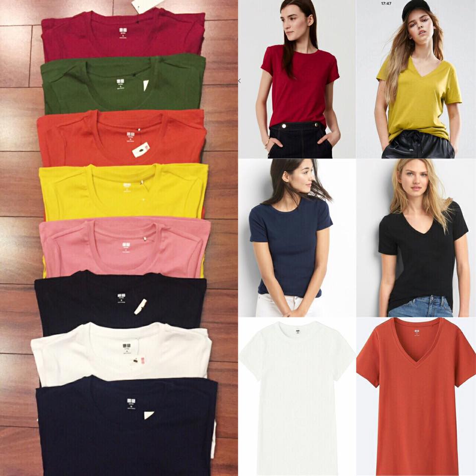Áo thun Uni.qlo thun cotton 100%