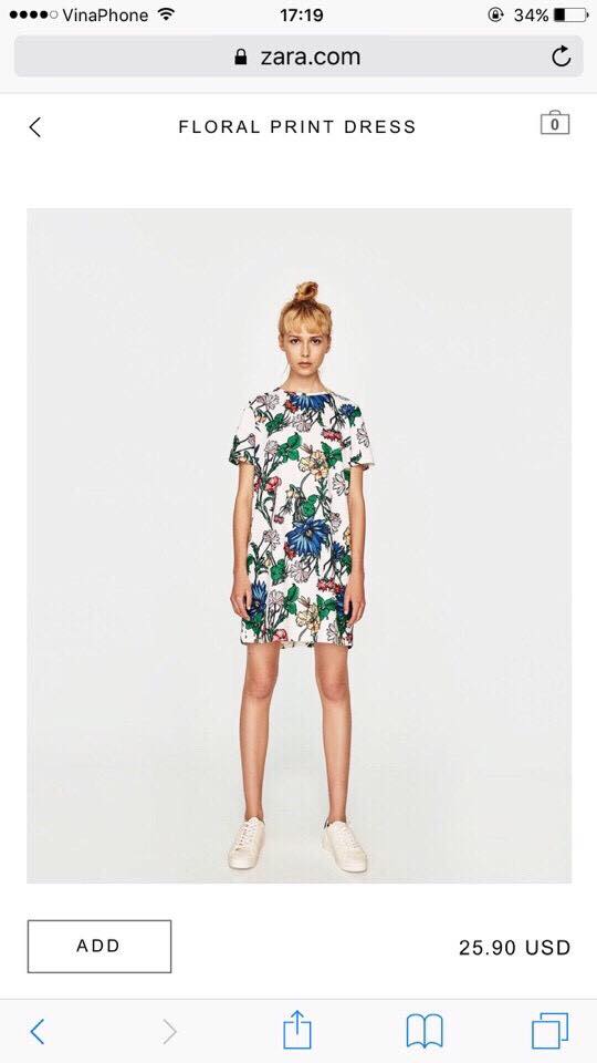 Đầm hoa Zara